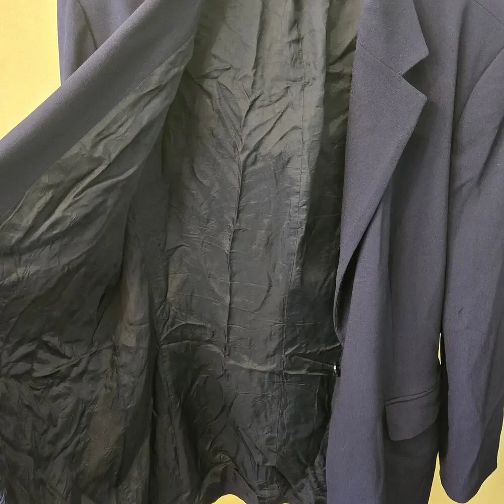 Nygard Collection 16 Navy Blue One-button Classic Tailored Jacket/Blazer [0480] - Picture 3 of 12